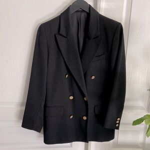 Marks & Spencer 100% Wool Black Blazer
